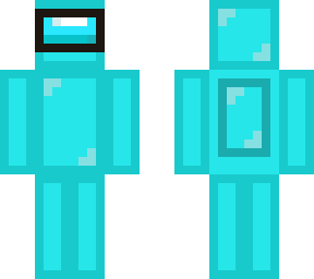 preview for Among Us Cyan skin with egg on head