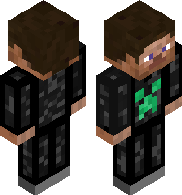 preview for Backwards Steve wearing a cool creeper hoodie. For trolling.