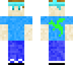 preview for Boy with blue bandanna and blue and green dragon Tshirt