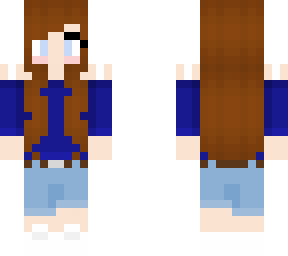 preview for Brown hairBlue eyesDark blue shirtShaded