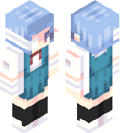 preview for Girl Anime Blue Hair Red Eyes Schoolgirl