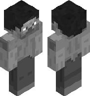 preview for Minecraft steve with grayscale