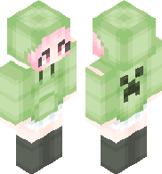 preview for Slim Green Girl Creeper Pink Hair