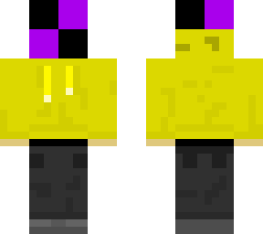 preview for yellow hoodie with black pants and an untextured block for a head