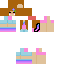 skin for a child with rainbow socks and rainbow tail