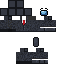 skin for black among us character with suit and eyebrows not mine
