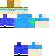 skin for Boy with blue bandanna and blue and green dragon Tshirt