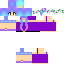 skin for Cute Blue and Purple Galaxy Flower Girl