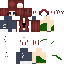 skin for Cute girl army sweater red hair