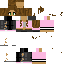 skin for Cute girl with brown hair Gray tank top Pink jacket and black ripped jeans