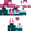 skin for Cute Girl With Teal Clothes And Purple Hair