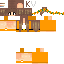 skin for Cute Orange Flower Girl