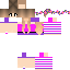 skin for Cute Pink and Purple Flower Girl