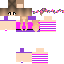 skin for Cute Pink and Purple Flower Girl (Off Shoulder Version)