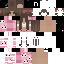 skin for Girl Pink Brown Hair