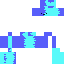 skin for half dark blue and half cyan