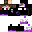 skin for Hoodie Purple Eyes Brown Hair Classic