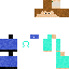 skin for Human neon blue