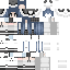 skin for winter blue hair girl